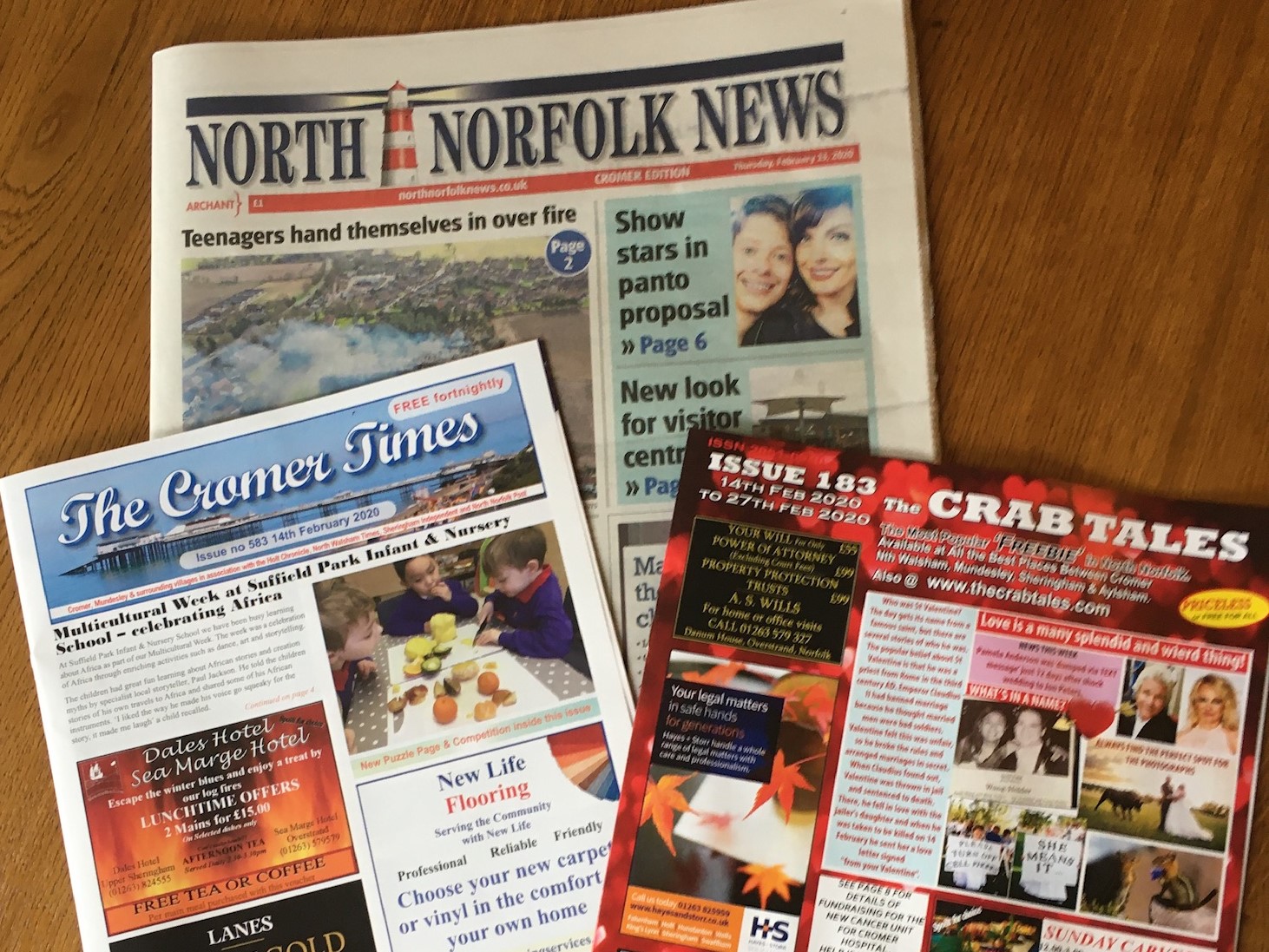 Local news in living room 9 Melinda Cottage East Runton @NorfolkCoastline